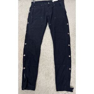 MNML Men's Snap Western‎ Double Knee Button Fly Canvas Pants Jeans Size 30 X 31